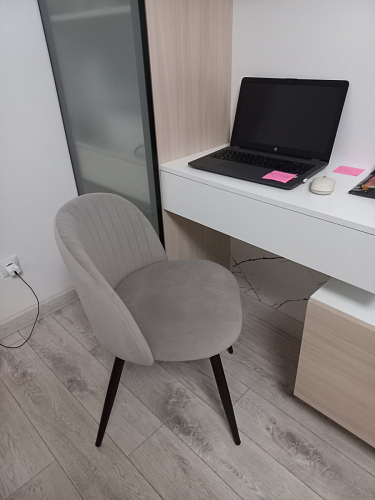 Стул на металлокаркасе Gabi 1 light purple / black фото покупателя 501