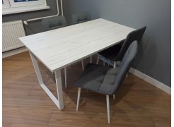 Деревянный стол Лота Лофт 120(160)х75 черный матовый / бетон светлый фото покупателя 875