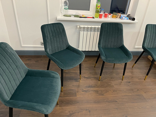 Стул на металлокаркасе Seda 1 latte / black / gold фото покупателя 28