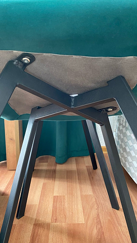 Стул на металлокаркасе Чилли черный / голубой фото покупателя 1484