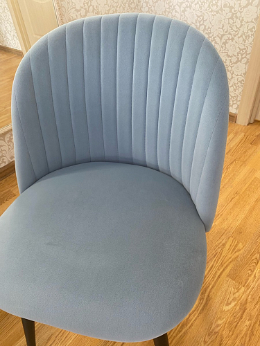 Стул на металлокаркасе Gabi 1 line light blue / black фото покупателя 248