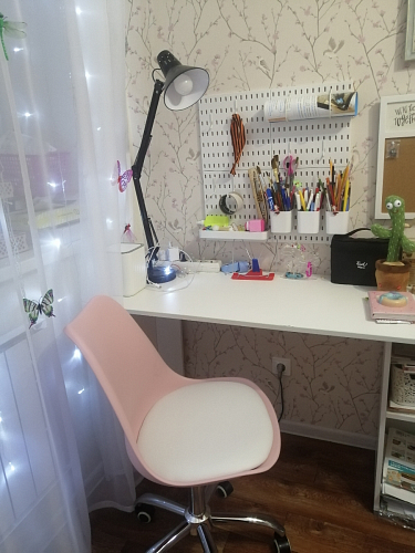 Компьютерное кресло Kolin с подушкой clear / white фото покупателя 356