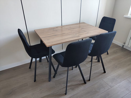 Стул на металлокаркасе Чилли К темно-серый (velutto 32) / черный фото покупателя 324