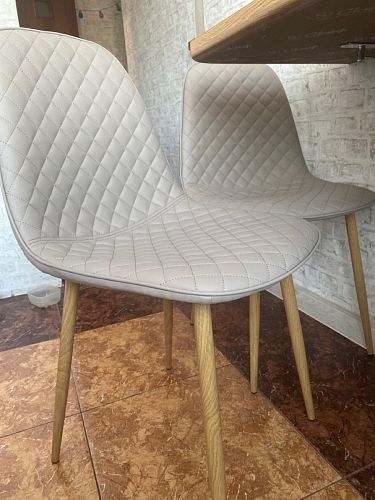 Стул на металлокаркасе Capri dark beige / white фото покупателя 50
