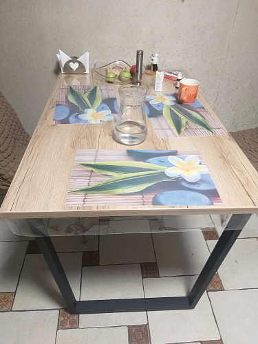 Деревянный стол Лота Лофт 120x75 дуб крафт табачный / черный матовый фото покупателя 899