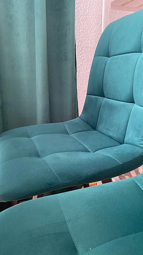 Стул на металлокаркасе Чилли К темно-серый (velutto 32) / черный фото покупателя 153