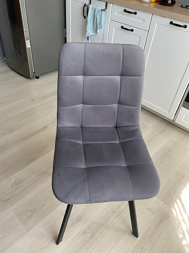 Стул на металлокаркасе Чилли светло-серый / белый каркас фото покупателя 392