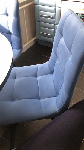 Стул на металлокаркасе Чилли К темно-серый (velutto 32) / черный фото покупателя 162