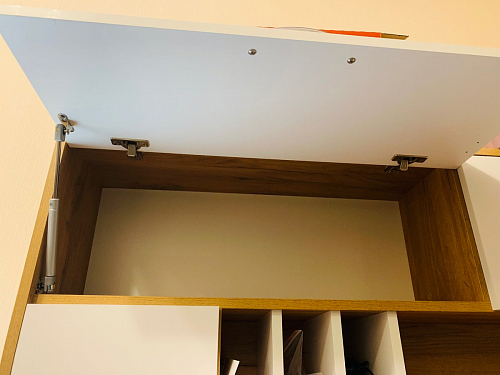 Письменный стол Лайт 03.243 дуб золотой (craft) / белый премиум фото покупателя 44