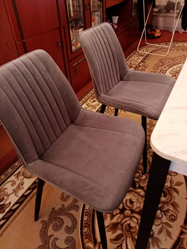 Стул на металлокаркасе Седа 360 К латте (velutto 08) / белый фото покупателя 199