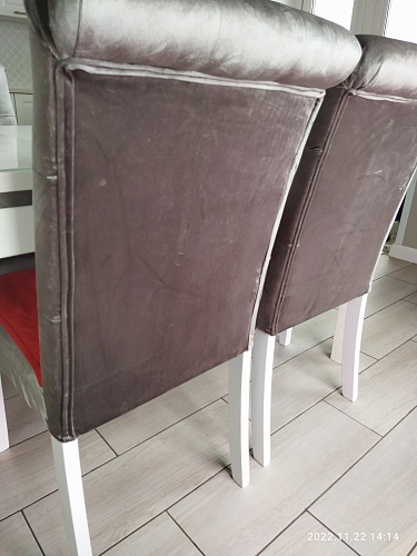 Стул Amelia white / fabric grey фото покупателя 3