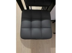 Барный стул Лофт кожзам темно-серый / черный матовый фото покупателя 132