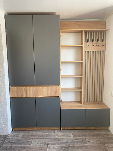 Модульная прихожая Молд комплектация 2 дуб крафт золотой / глянец белый фото покупателя 2