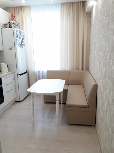 Кухонный диван Уют угловой экокожа белый правый фото покупателя 6