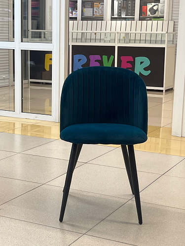 Стул на металлокаркасе Gabi 1 light blue / black / gold фото покупателя 433