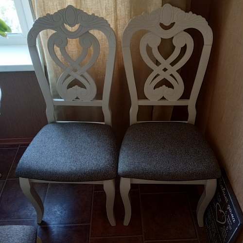 Стул деревянный Андромеда ivory white / коричневый S 168-7 фото покупателя 2