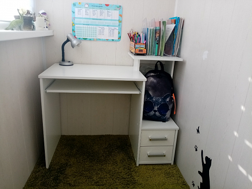 Компьютерный стол Джаз-24 левый дуб молочный фото покупателя 82