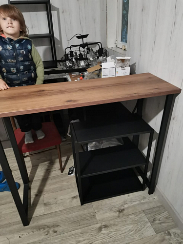 Барная стойка Дилан Лофт 120х40х98 дуб делано темный фото покупателя 137