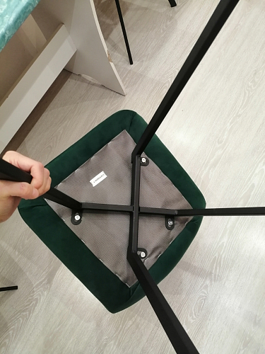 Стул на металлокаркасе Чилли черный / голубой фото покупателя 1061