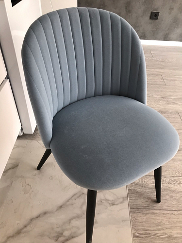 Стул на металлокаркасе Gabi 1 light purple / black / gold фото покупателя 173