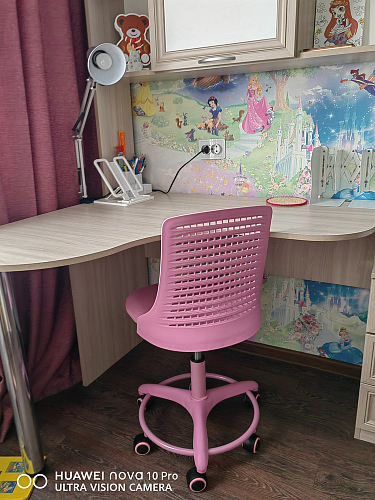 Компьютерное кресло Kiddy/Кидди бирюзовое ткань (сетка) фото покупателя 21