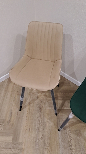 Стул на металлокаркасе Седа 360 К латте (velutto 08) / белый фото покупателя 226