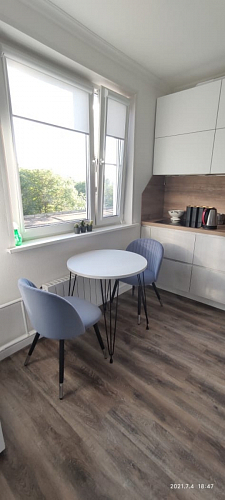 Стул на металлокаркасе Gabi 1 line light blue / black фото покупателя 221