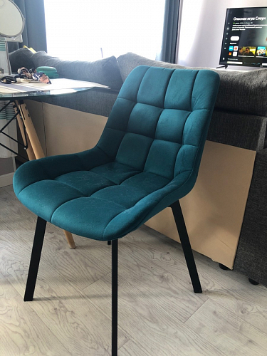 Стул на металлокаркасе Челси бежевый / черный фото покупателя 176