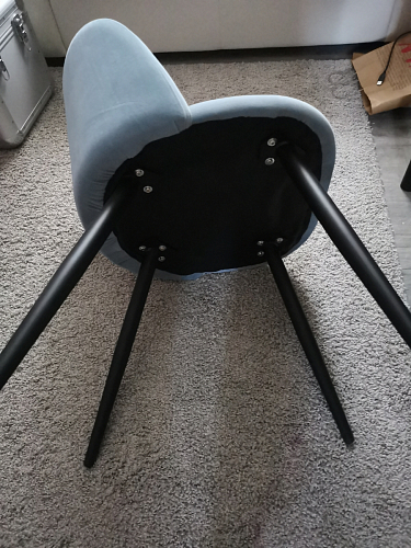 Стул на металлокаркасе Gabi 1 темно-серый / черный фото покупателя 323