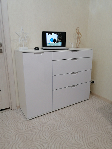 Комод Кастор белый глянец фото покупателя 10