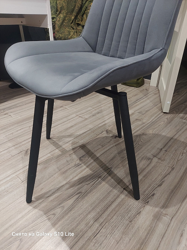 Стул на металлокаркасе Седа 360 К латте (velutto 08) / белый фото покупателя 298