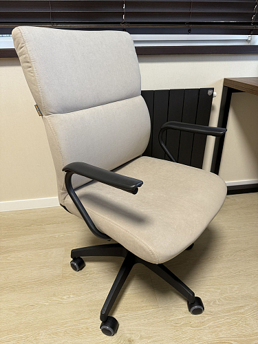 Компьютерное кресло Benefit флок бежевый 7 фото покупателя 2