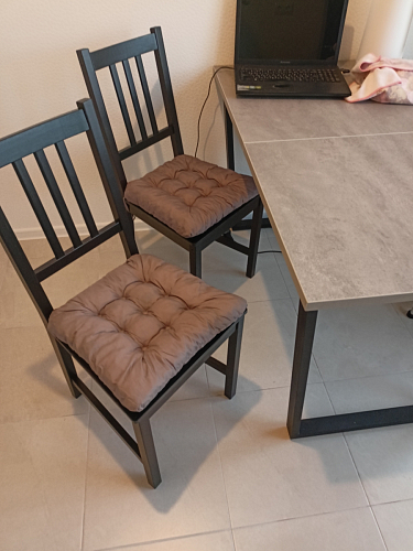 Стол Лота Лофт 120 32 мм бетон / черный матовый фото покупателя 13