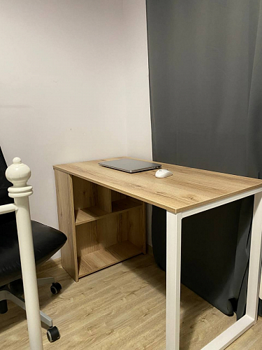 Письменный стол Битти Лофт 116х60х75 креатель / черный матовый фото покупателя 7