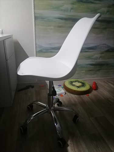 Компьютерное кресло Kolin с подушкой clear / white фото покупателя 428