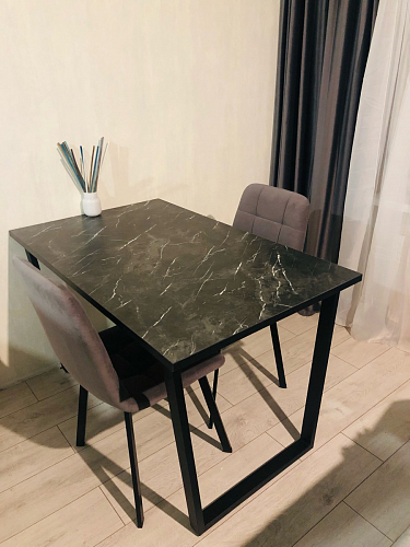 Стол Лота Лофт 120 32 мм бетон / черный матовый фото покупателя 220