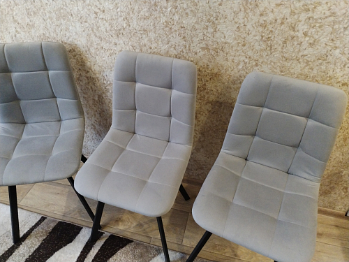 Стул на металлокаркасе Чилли К темно-серый (velutto 32) / черный фото покупателя 306