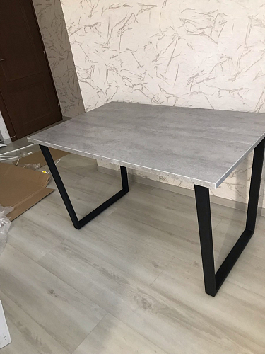 Стол Лота Лофт 140 25 мм черный матовый / бетон фото покупателя 106