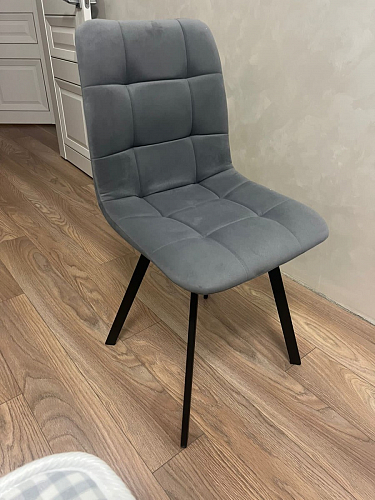 Стул на металлокаркасе Чилли К темно-серый (velutto 32) / черный фото покупателя 585