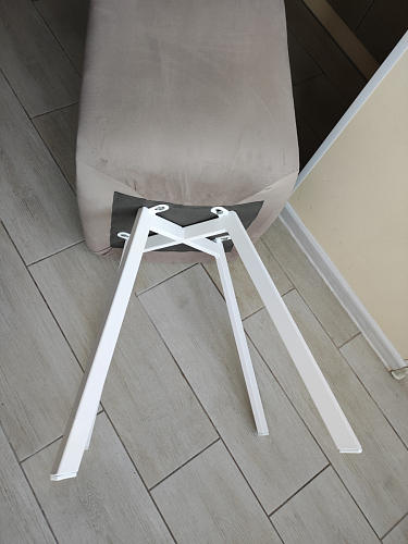 Стул на металлокаркасе Чилли синяя ткань / белый фото покупателя 448