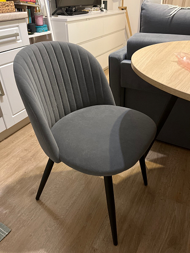 Стул на металлокаркасе Gabi 1 line light blue / black фото покупателя 41