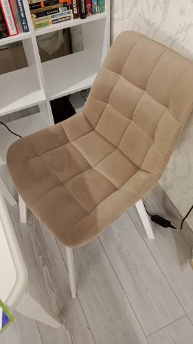 Стул на металлокаркасе Челси бежевый / белый каркас фото покупателя 74