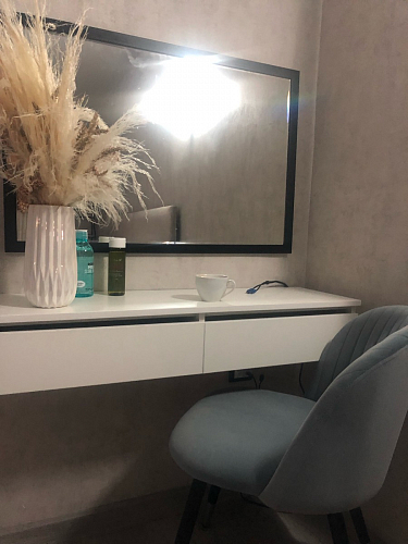 Стул на металлокаркасе Gabi 1 line light blue / black фото покупателя 140