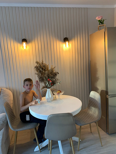 Стул на металлокаркасе Capri голубой фото покупателя 56