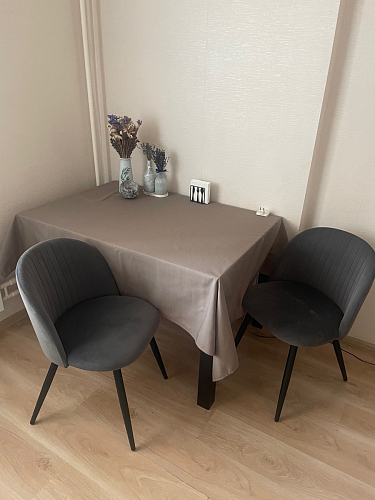 Стул на металлокаркасе Gabi 1 light blue / black / gold фото покупателя 361