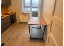 Деревянный стол Лота Лофт 120(160)х75 черный матовый / бетон светлый фото покупателя 533