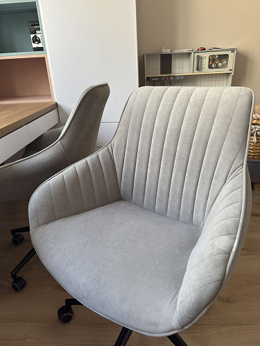 Компьютерное кресло Dublin/Дублин хром / вельвет серый фото покупателя 16