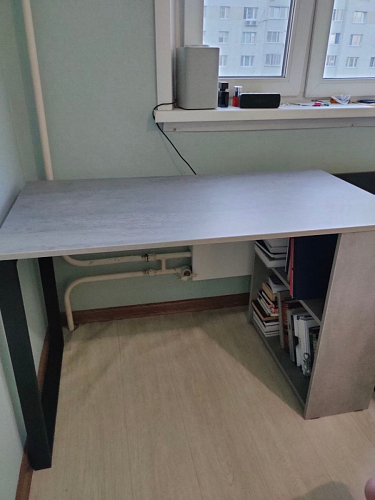 Письменный стол Битти Лофт 116х60х75 креатель / черный матовый фото покупателя 25