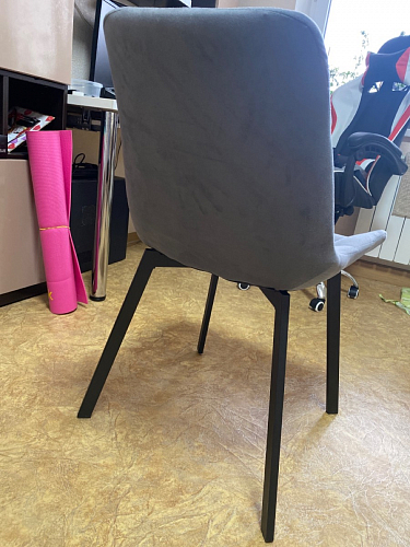 Стул на металлокаркасе Челси велюр коричневый / черный каркас фото покупателя 195