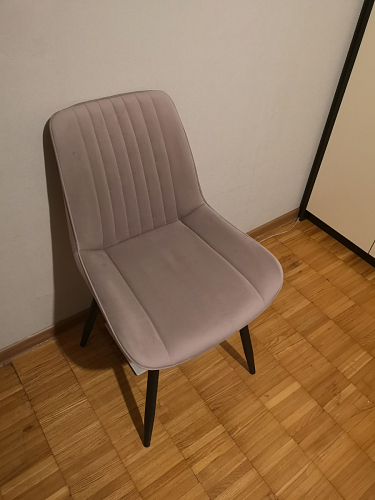 Стул на металлокаркасе Седа 360 К латте (velutto 08) / белый фото покупателя 37